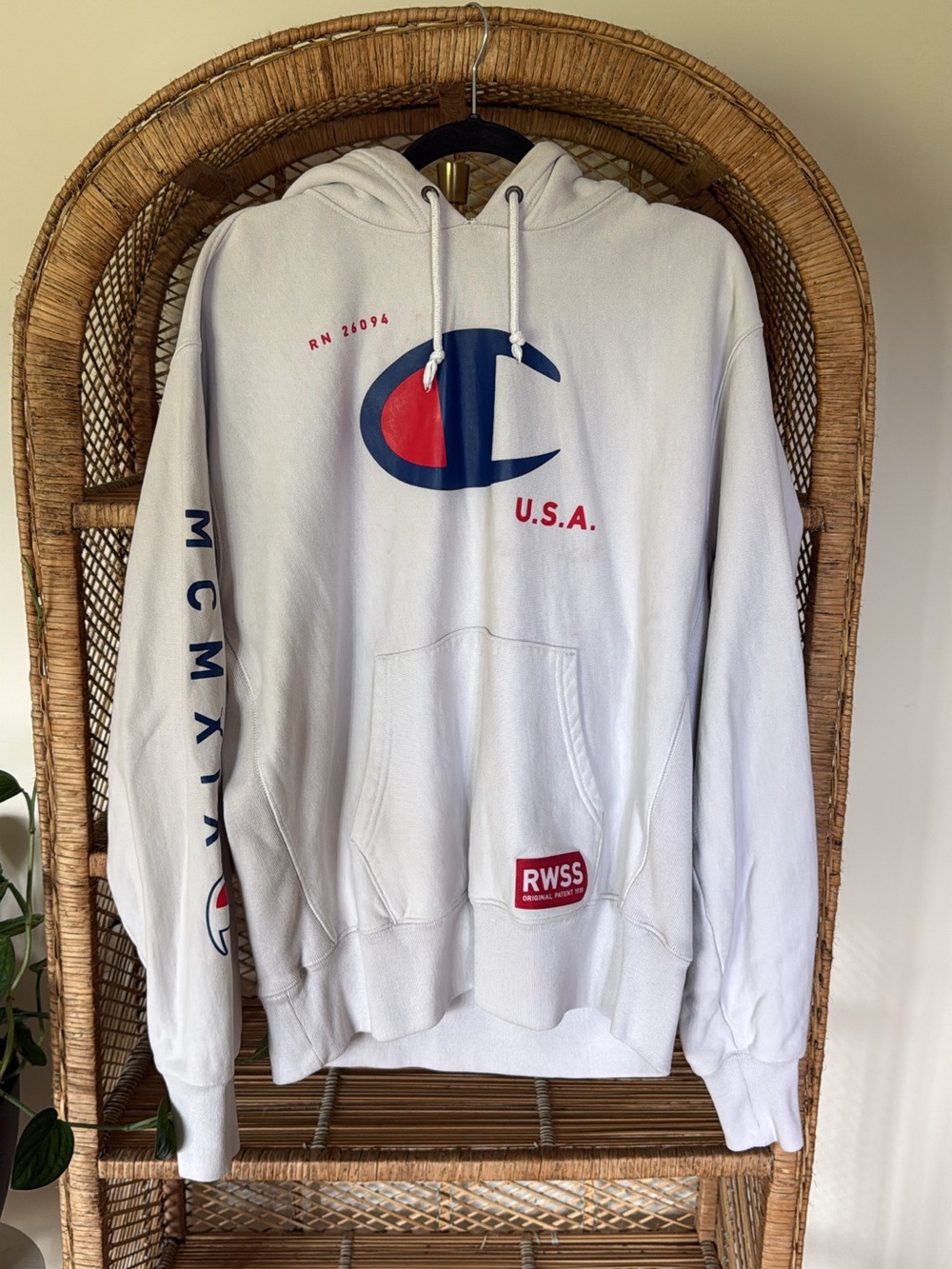 Champion white hoodie (Men’s xl)